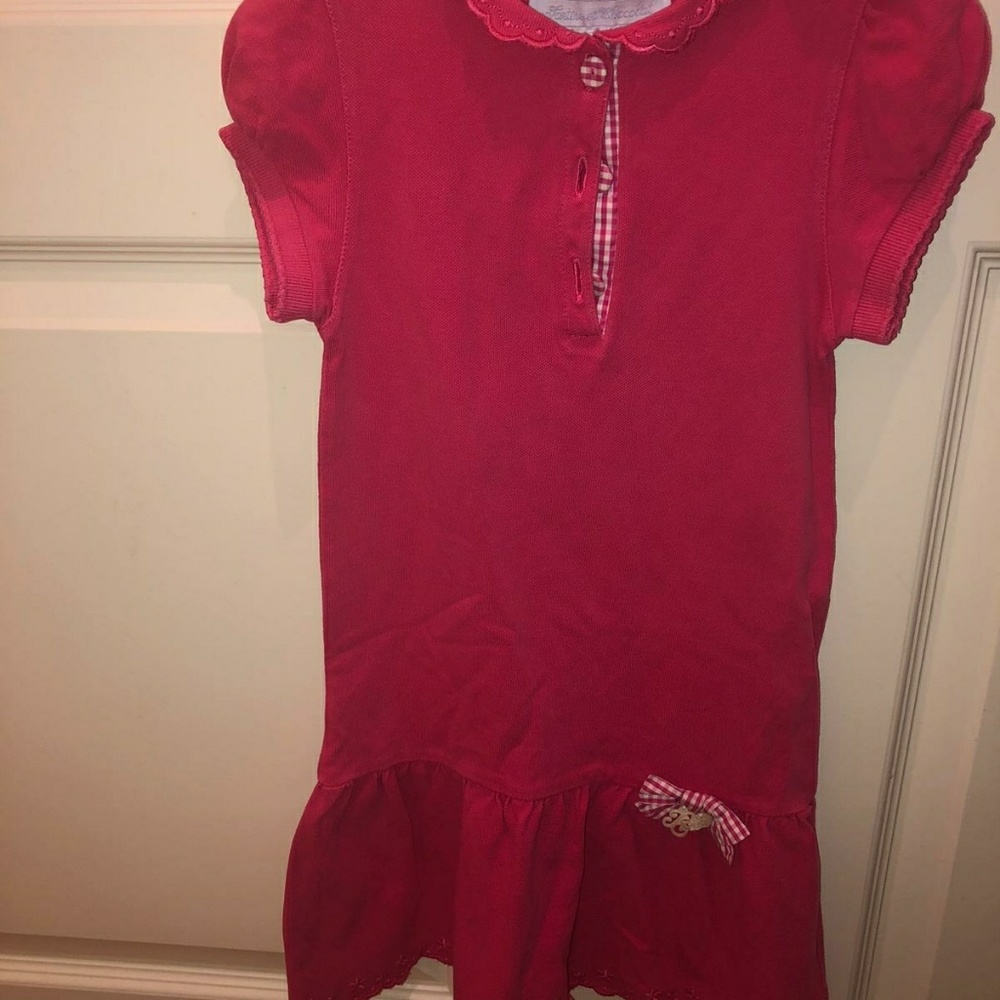 Girls Tartine et chocolat dress coral size 4A